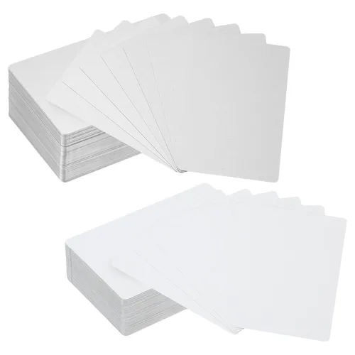 Imagen 1 del producto Tarjetas de visita de Metal por sublimación en blanco, 0,21/0,22/0,45mm de espesor, tarjeta de nombre imprimible de aluminio para impresión personalizada DIY, blanco/plata