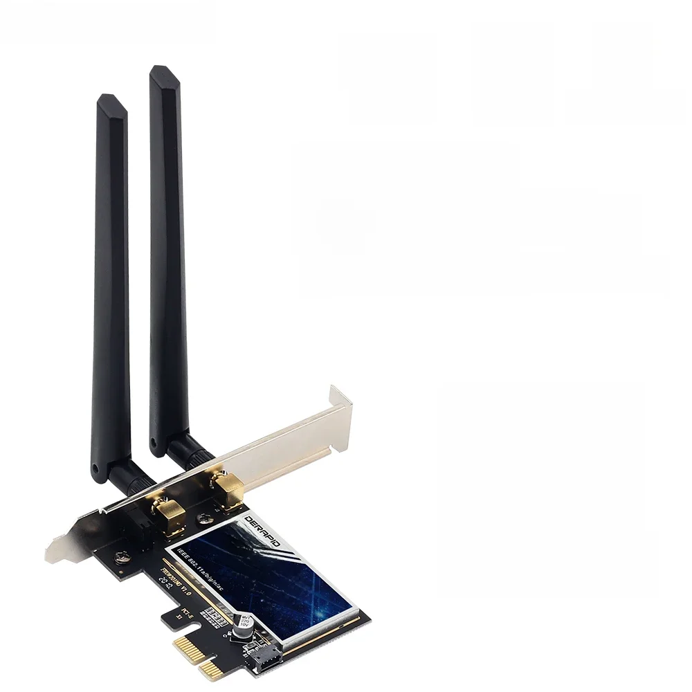 Adaptateur PCI-e sans fil 1200Mbps, 802.11ac, Bluetooth 4.0, carte Wlan WiFi 2.4G/5GHz, adaptateur Wifi de bureau PCI Express pour Win 7 10 11