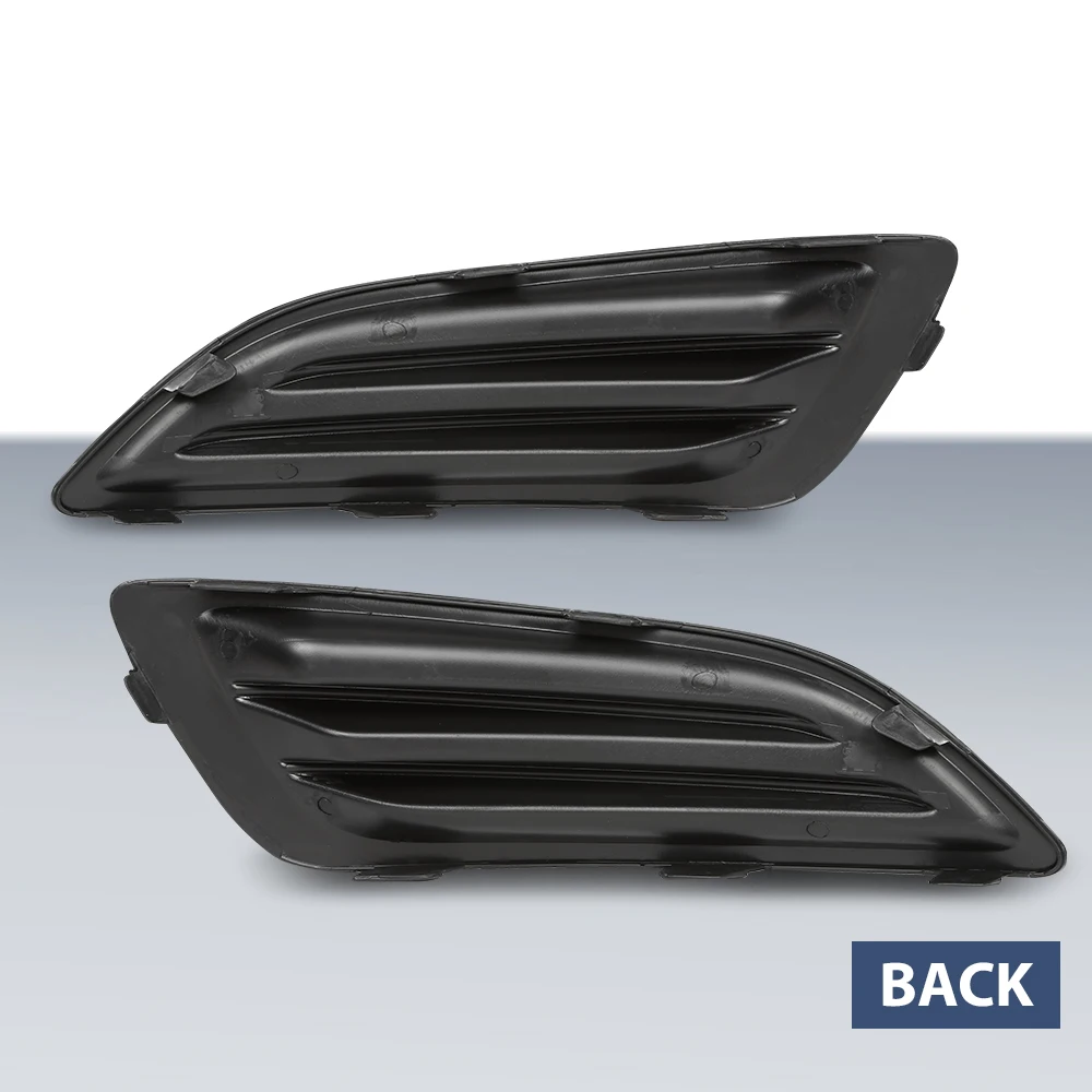 2Pcs Front Bumper Fog Light Lamp Cover Fit for 2014-2019 Ford Fiesta Left & Right Side D2Bz15266Aa D2Bz15266Ba Textured Black