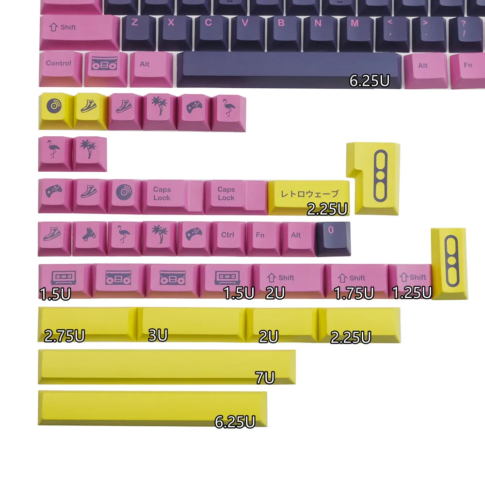 GMK-teclas retrola, 140 teclas PBT, perfil de cereza, DYE-SUB, personalizadas, para teclado mecánico