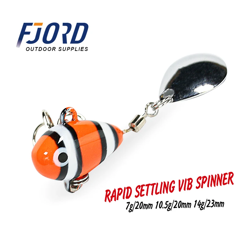 FJORD 7g/10.5g/14g Spinning Tail-spinner Swimbait Fishing Lures Spinnerbait Vib Metal Artificial Bait Carp Fishing Accessories