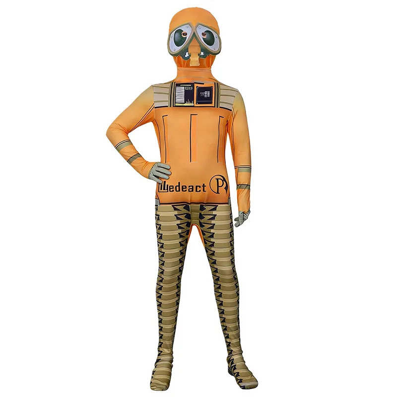 2026 Adult Boys Movie Toy Alien Waste Allocation Load Lifter Robot Halloween Fancy Dress Up Bodysuit Kids Orange Wall-E Costume view 2