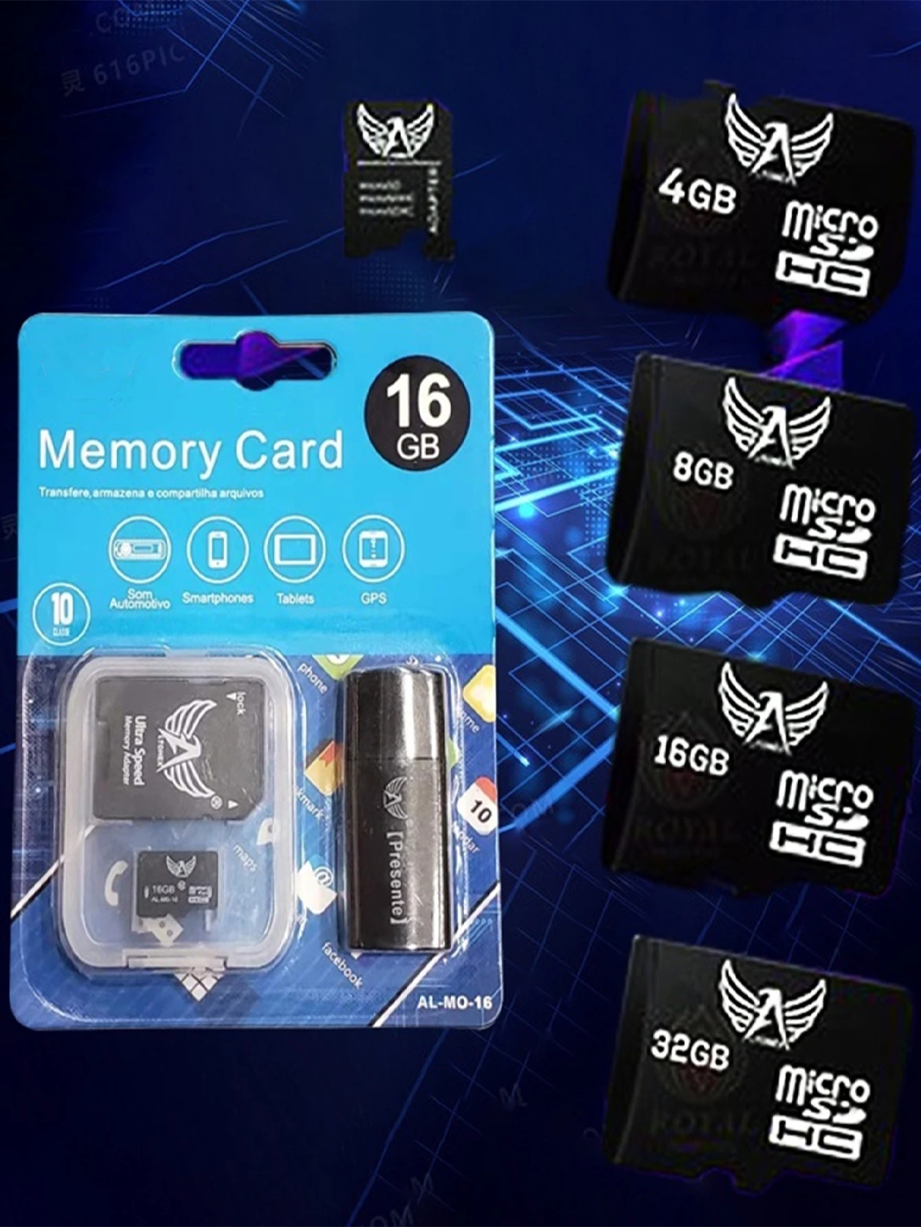 Cartão De Memória SD Ultra A1 8GB 16GB 32GB 64G 48M S para celular Microsd Card