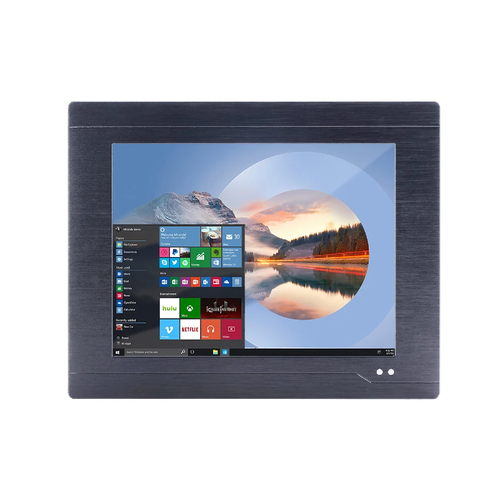 HUNSN IP68 Full Waterproof 12.1 Inch Industrial All In One Panel PC,J1900,PW18, resitif Touch Screen,Windows 11/Ubuntu Linux