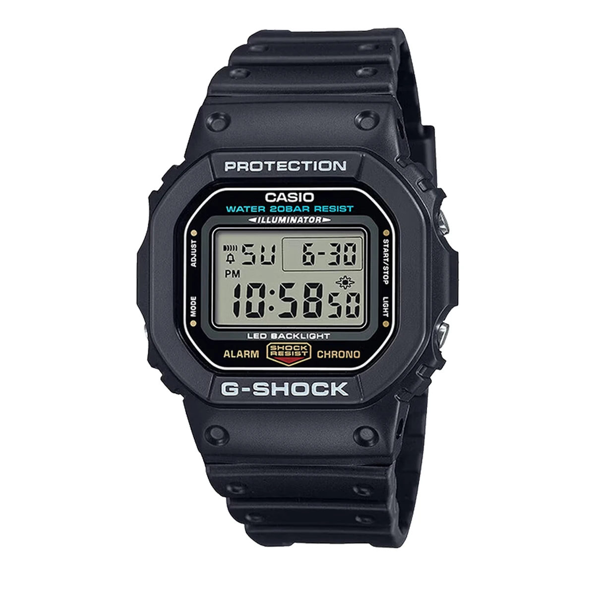 CASIO DW-5600UE Digital Watch, 200M Water Resistant, LED Backlight, Shockproof, Multifunctional