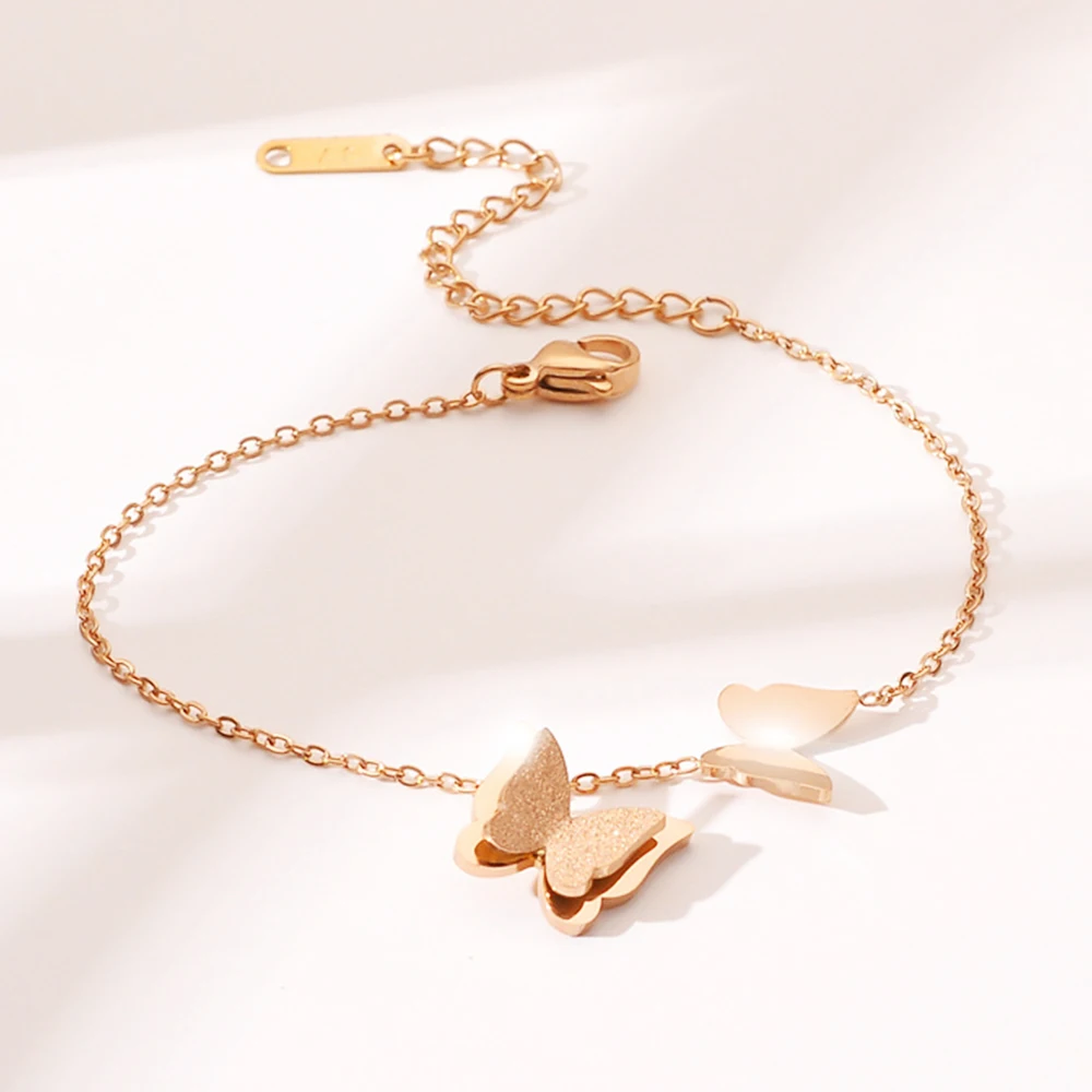 [Today's departure] Women's anklets color-free sage fashion chain Nabianklet Pricke luxury pretty 14k 18K rose gold jewelry students 20 s 30 s simple gift weight