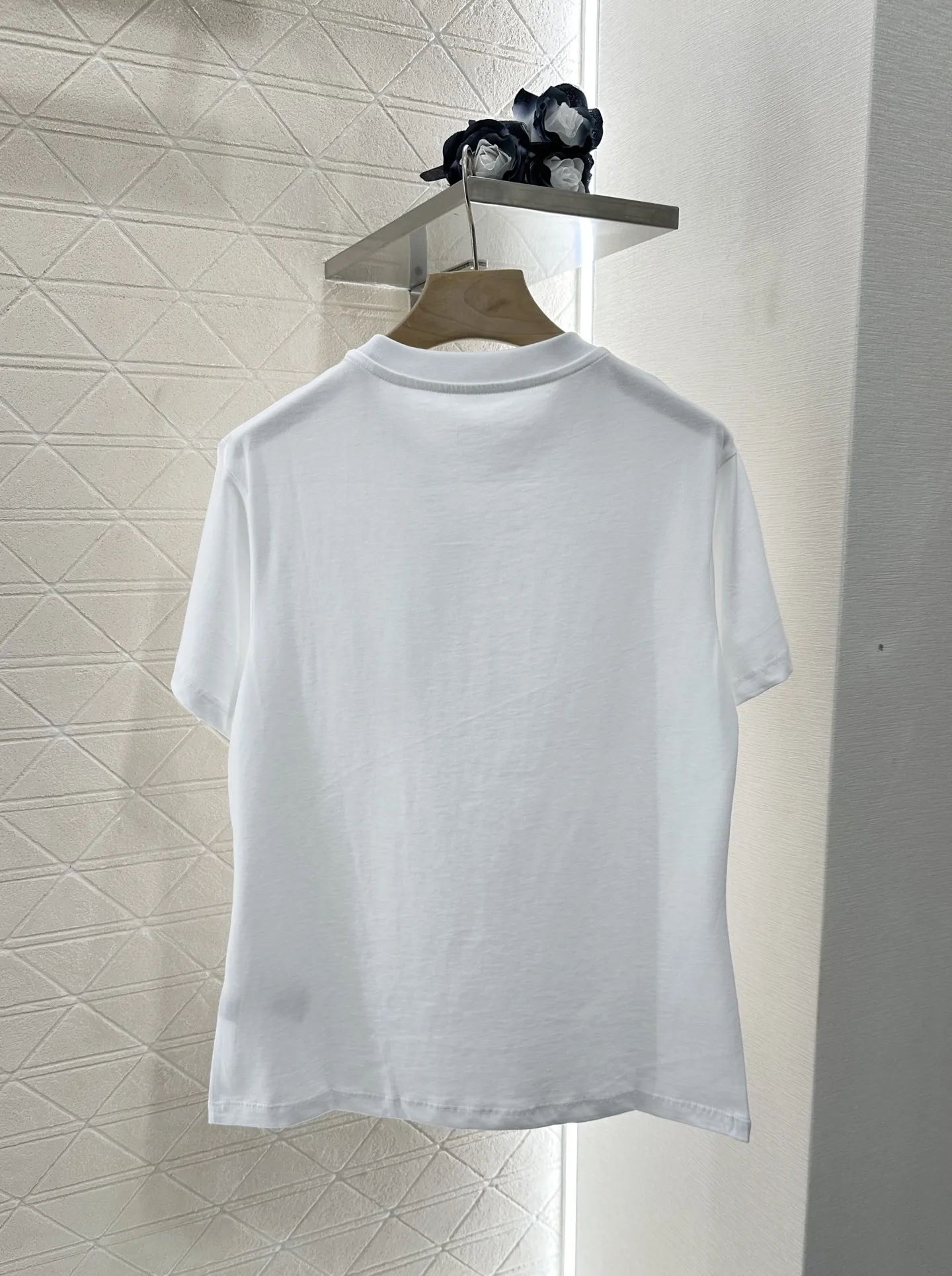 

2025 New T-shirt Short-sleeved O-neck Chain Cotton Pullover Fashionable Versatile Slimming Figure-hugging
