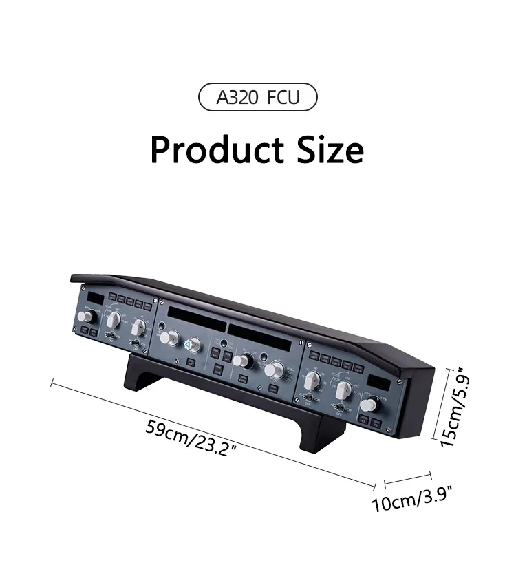 WINGFLEX Simulator A320 FCU Flight Control Panel Flight Control Unit for XP12 P3D Flight Simulation