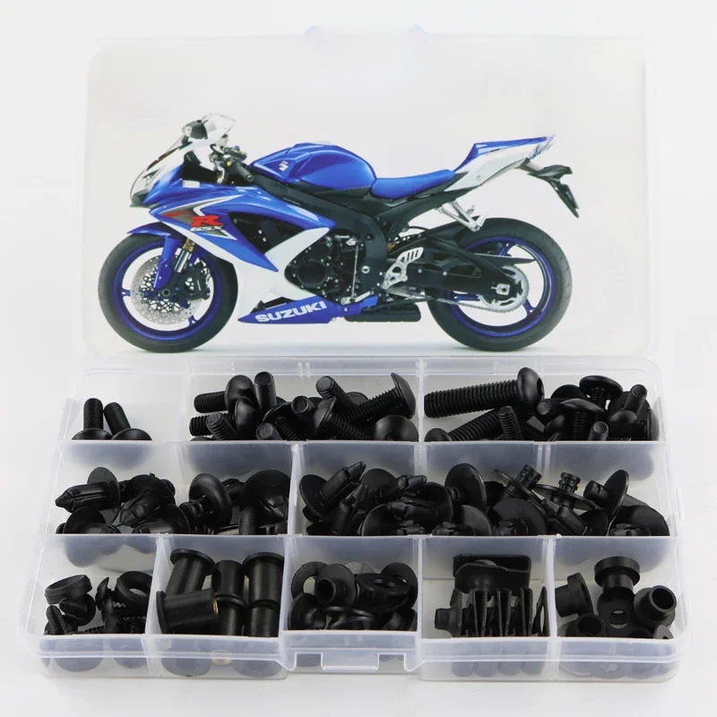 Kit complet de boulons de carénage pour moto Suzuki GSXR600 GSXR750 2008 2009 2010, vis de fixation, écrous en acier, rondelle