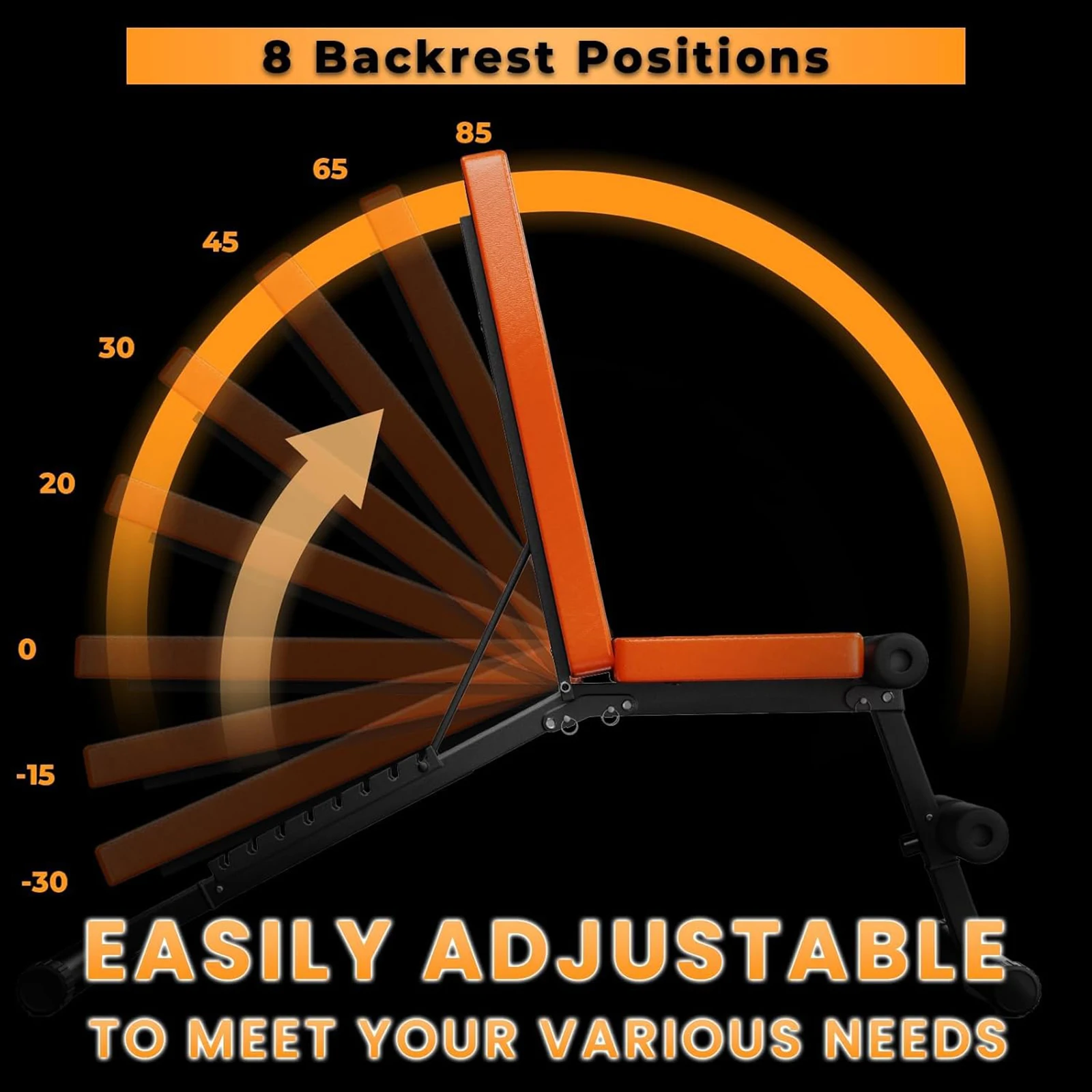 مقعد رفع الأثقال قابل للطي وقابل للتعديل متعدد الوظائف مقعد منحدر لتمرين الجسم بالكامل بحد أقصى 300 كجم مع سحب #4