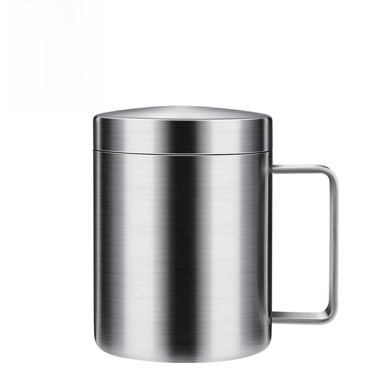 Tasse à café en acier inoxydable SIL vodka LFGB pour le bureau, anti-favorable, anti-poussière, isolation thermique, tasse à eau, 99.9%