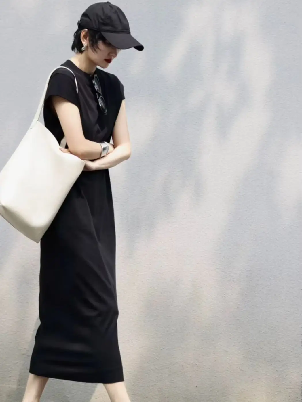 Women's summer casual cotton T-shirt dress