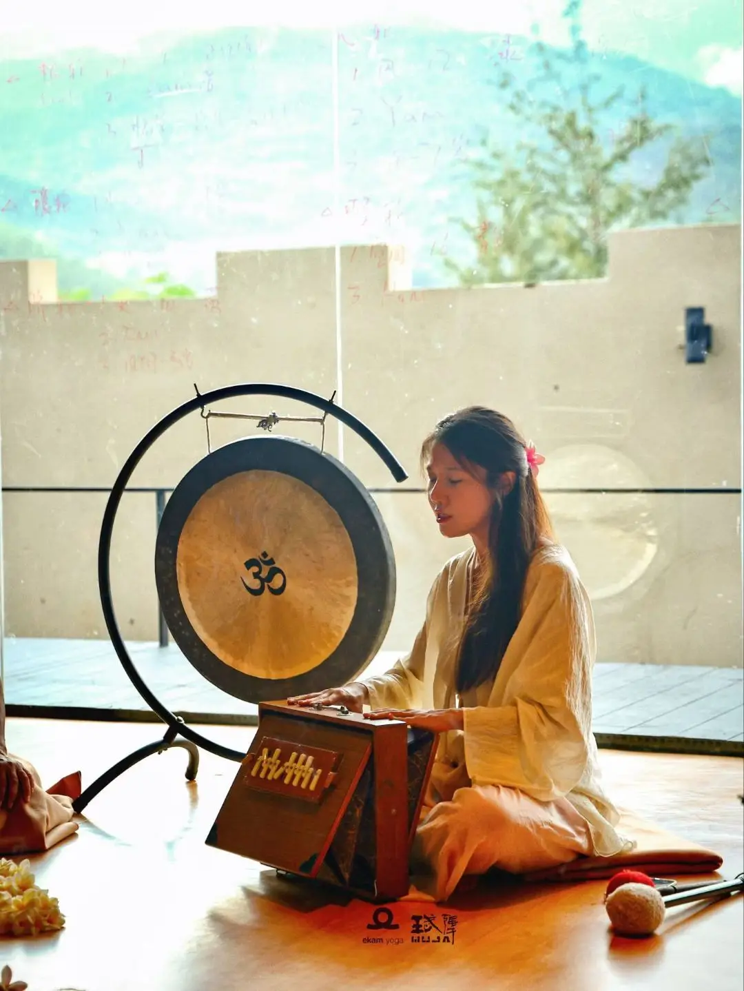 Handmade OM Gong 30inch/75cm Sound Healing Gong For Sound Bath Meditation