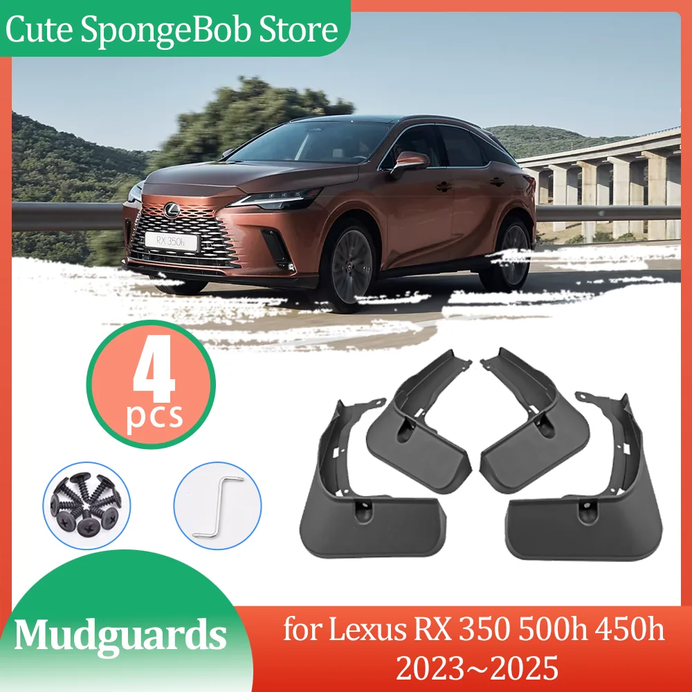 Car Mudguards for Lexus RX 350 500h 450h 2023~2025 Mud flaps Fender Flare Flap Front Rear Wheel Splash Guard Part Accessories