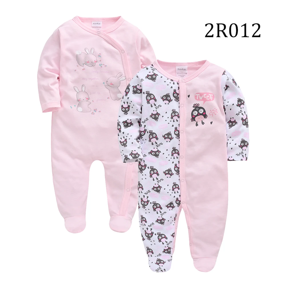 KAVKAS-Pelele para bebé de 0 a 12 meses, ropa para recién nacido, 100% algodón, ropa infantil de manga larga, pijamas, monos baratos