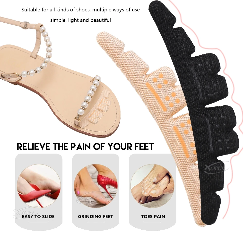 【Xxin】1/2/3Pairs Silicone Gel Point Front Non-slip Foot Toe Pad Ladies High-heel Shoes Pad Shoe Foot care