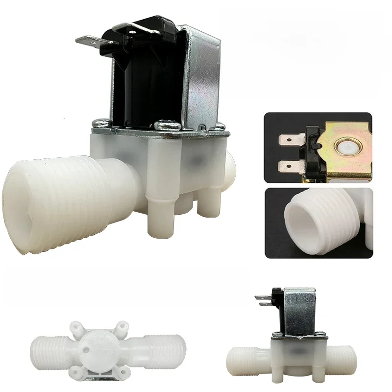 Électrovanne à filetage mâle 1/2 "3/4", AC 220V DC 12V 24V, vanne de contrôle de l'eau, interrupteur de contrôleur normalement fermé et normalement ouvert