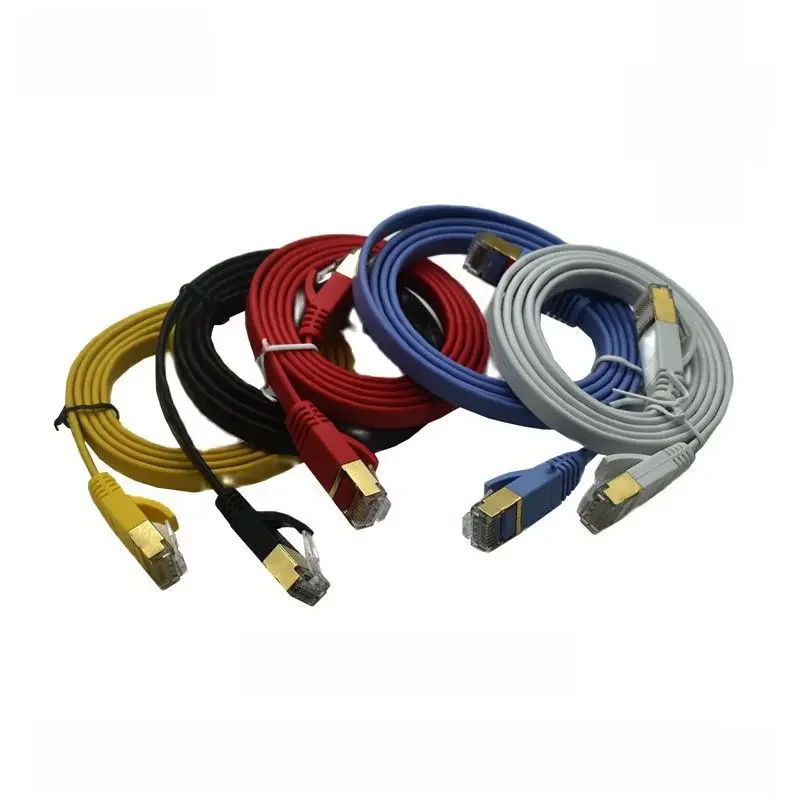 10Gbps Cat7 20cm 50cm 1m 2m 3m 5m CAT7 plat STP Ethernet câble réseau RJ45 Patch LAN PC routeur ordinateur portable CAT6A câble