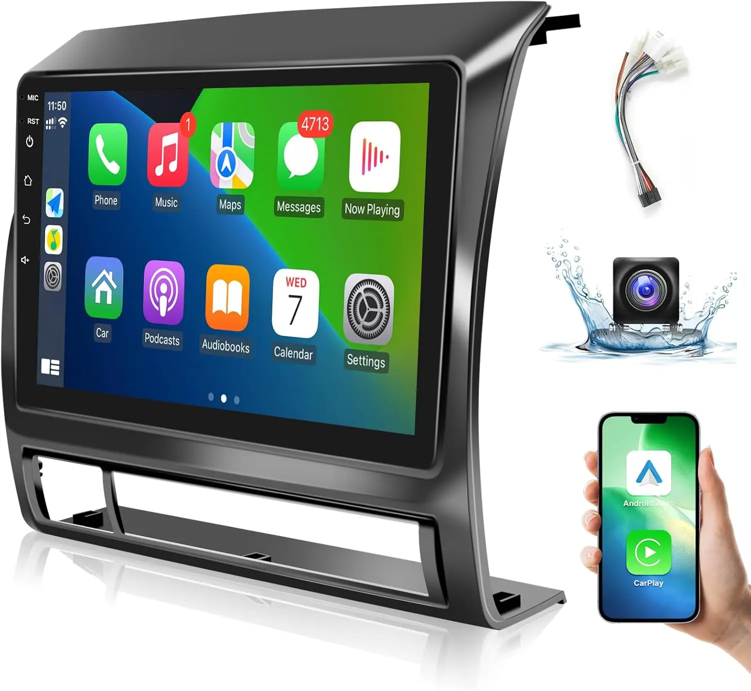 

9 Inch IPS Touch Screen Car Play Radio Bluetooth GPS Multimedia Player with Backup Camera WiFi SWC FM, 2G+32G(WITHOUT J.B.L )