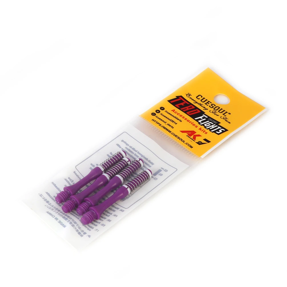 CUESOUL AK7 Very Slim Dart Shaft for Steel Tip Darts and Soft Tip Darts-Purple