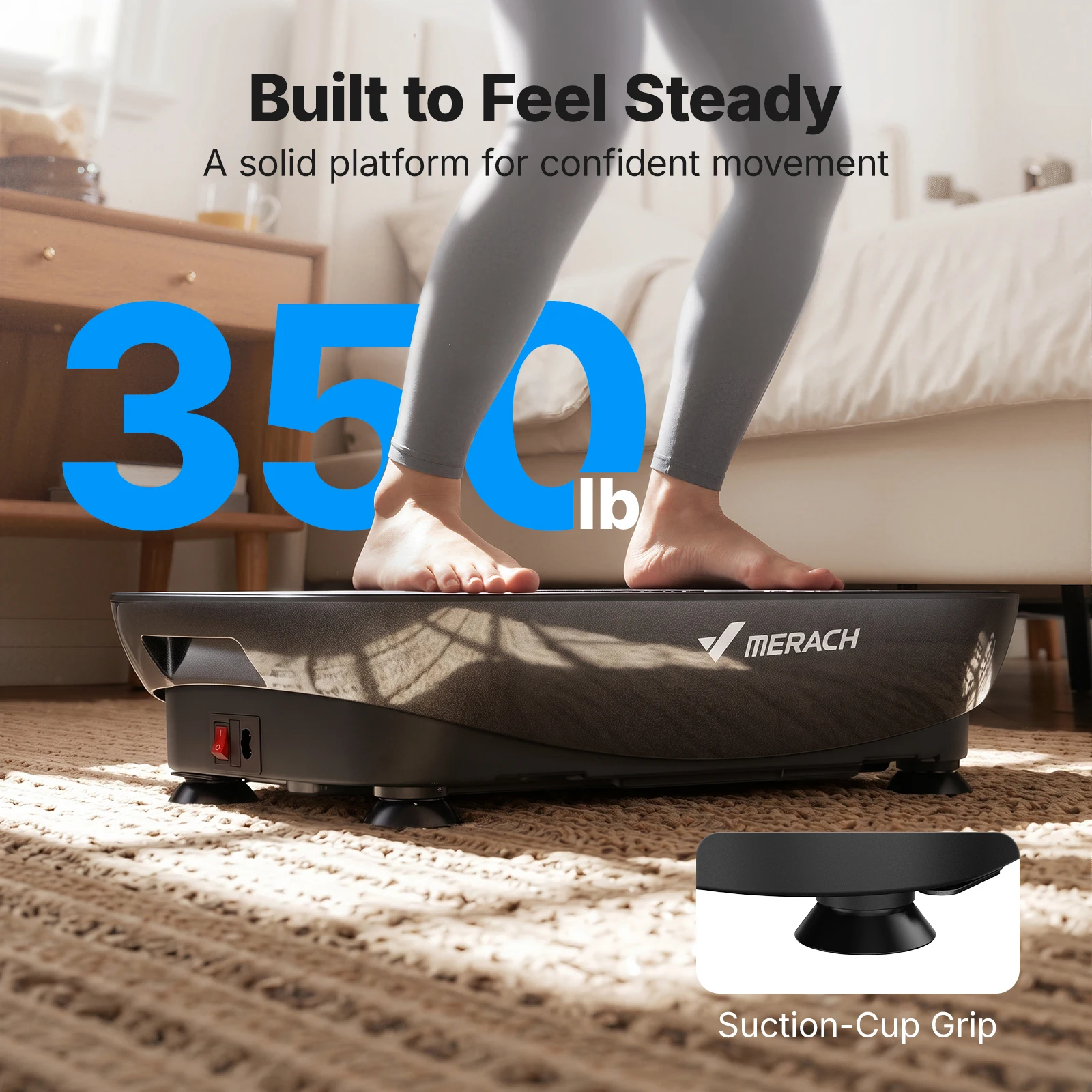 MERACH Vibration Plate for Weight Loss & Shaping 99 Speed Levels, Enhanced Vibration, Bluetooth Speaker, LED Touchscreen