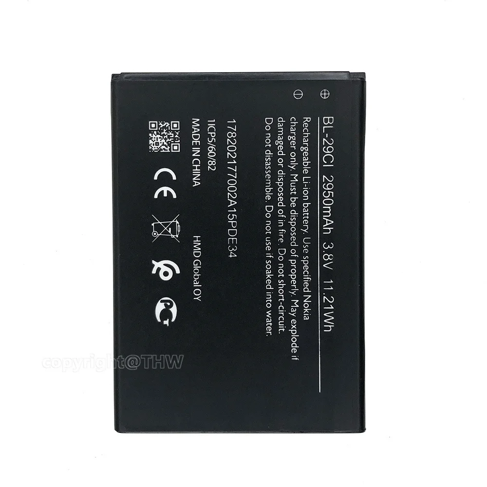 BL-29CI 2950mAh Battery For Nokia C10 BL-29CI Mobile Phone Batteri Battery Cell Phone Replacement Battery with Tracking Number