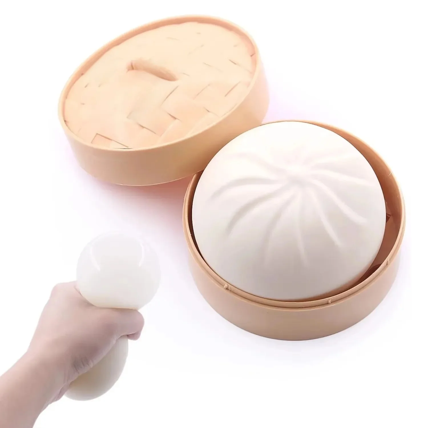 1PC Knoedel Stress Ballen Fidget Zintuiglijke Speelgoed Simulatie Voedsel met Kleine Stoomboot Squeeze Deeg Bal Stress Hand speelgoed - afbeelding 2