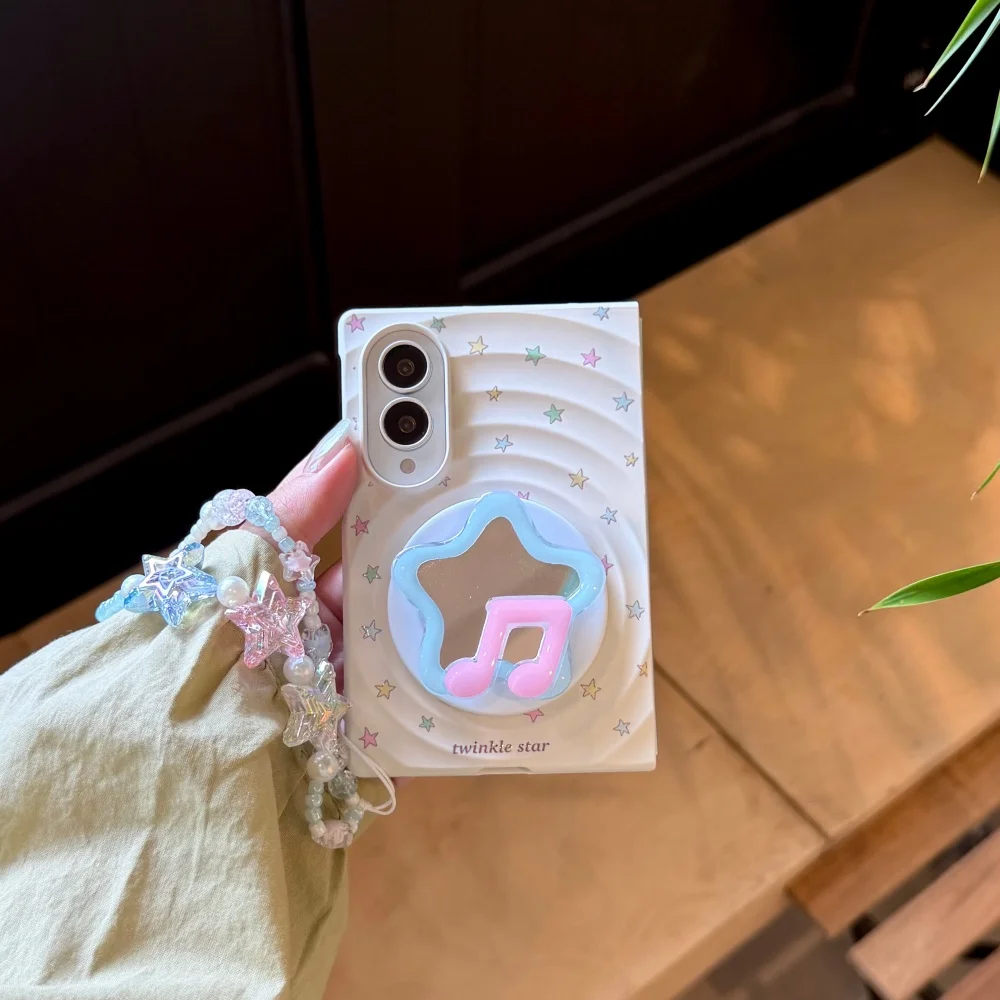 Korean Ins cute colorful star magnetic phone case for Samsung Galaxy Z Fold 8 Z fold 8 with Magsafe Holder sweet anti-fall cover