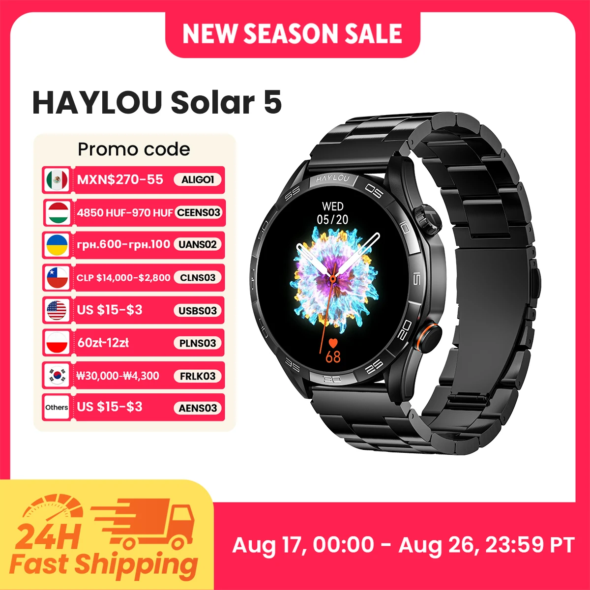Smartwatch Health Watches - HAYLOU Solar 5 Voice Calling Smartwatch