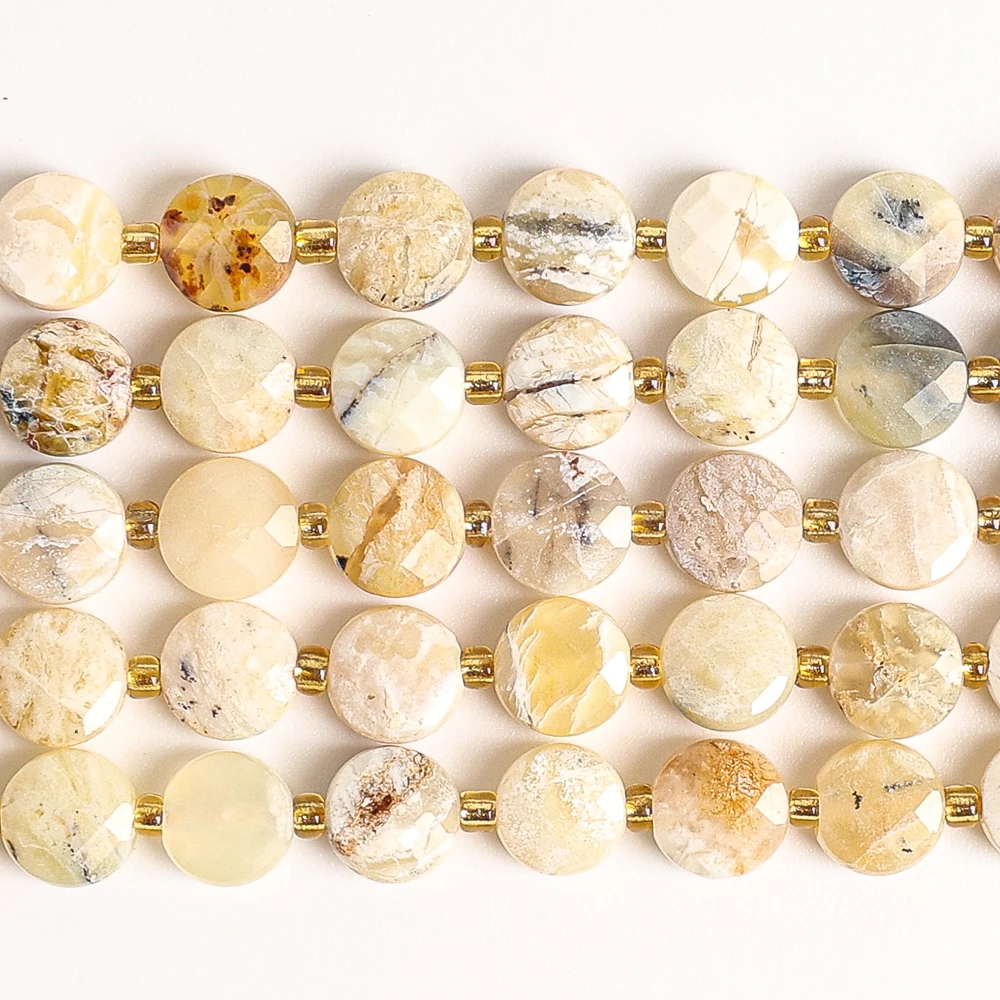 Natural Yellow Opal Beads Face - огляд і ціна Gemstone Bracelet Healing