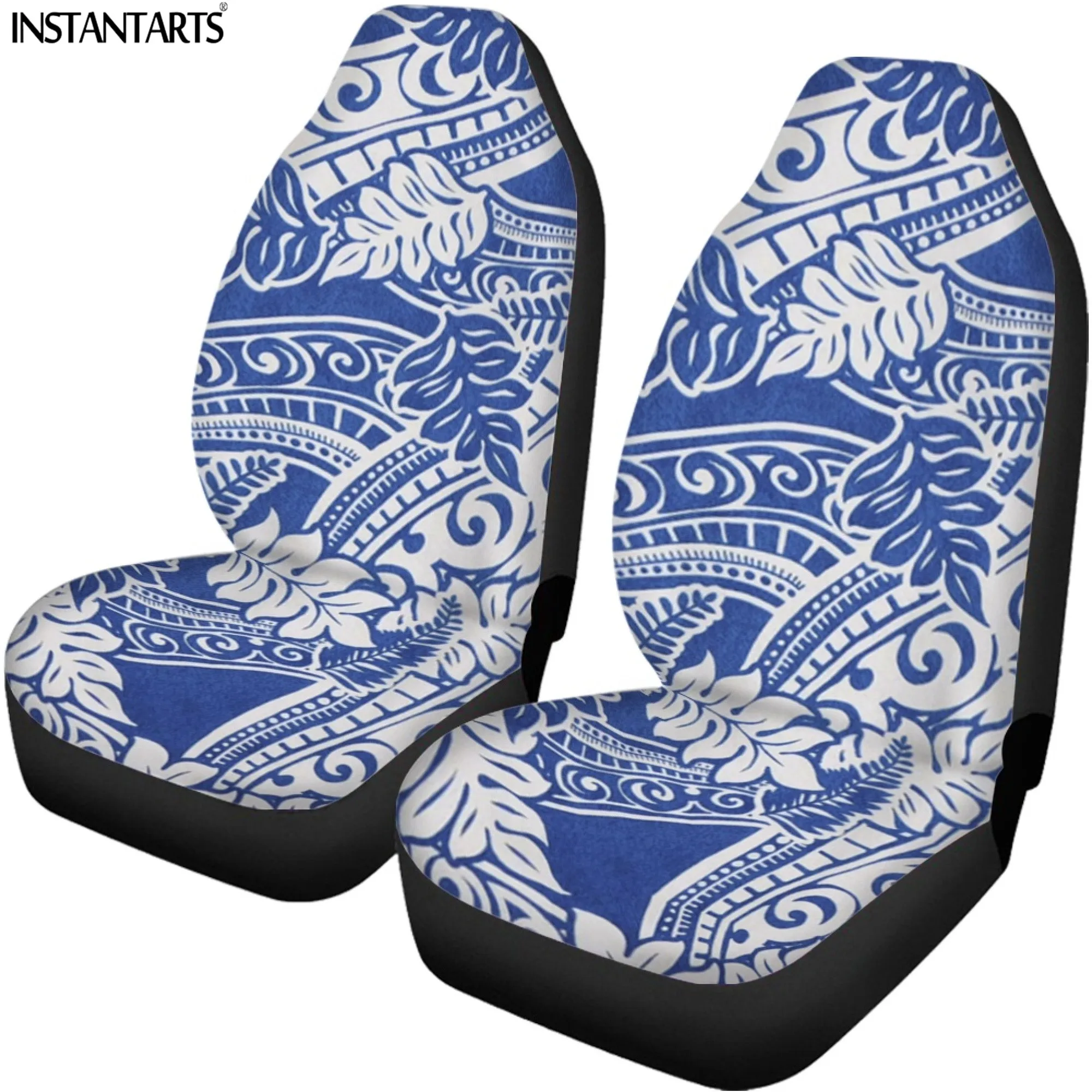 INSTANTARTS Hawaiian Pattern Automobile Seat Covers Full Set Popular Practical Easy to Install Universal Protectors Fit Most Car