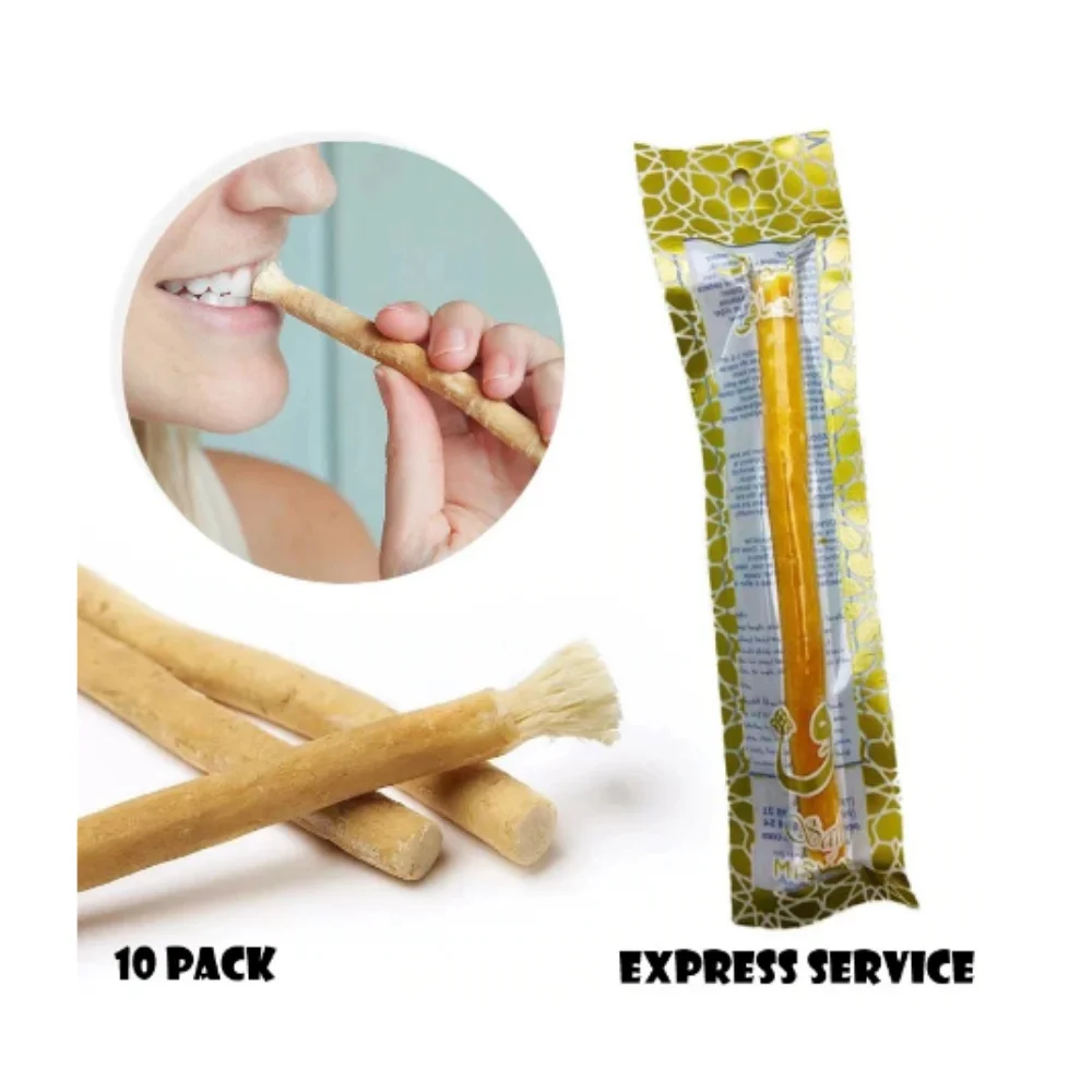 10 Pack Fresh Traditional Natural Toothbrush Miswak Arak Siwak Teeth Whitening Soft Caries Protection Breath Deodorizing Refreshing Natural High Quality 2023 Standard Size Bulk Shipment Fast Delivery America Canada