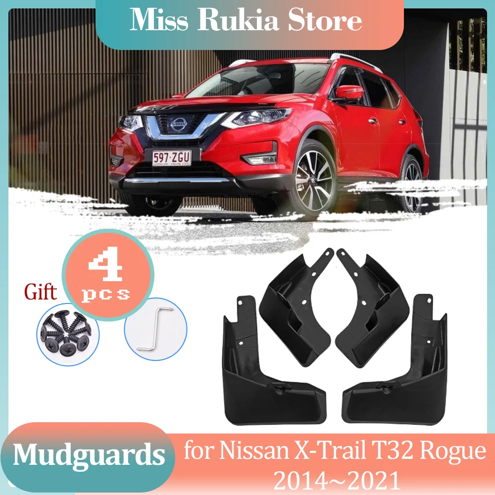 

4 шт. брызговики для Nissan X-Trail T32 Rogue 2014~2021, 2015 2016 2017 2018 2019 2020 брызговики, расширители крыльев, спойлеры, передние и задние защитные щитки, аксессуары