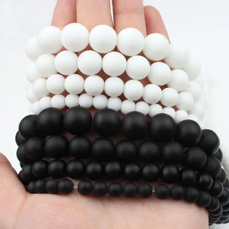 Natural Stone Agate Onyx Round Smooth Beads for Jewelry Making 15" Strand 4-12mm 3