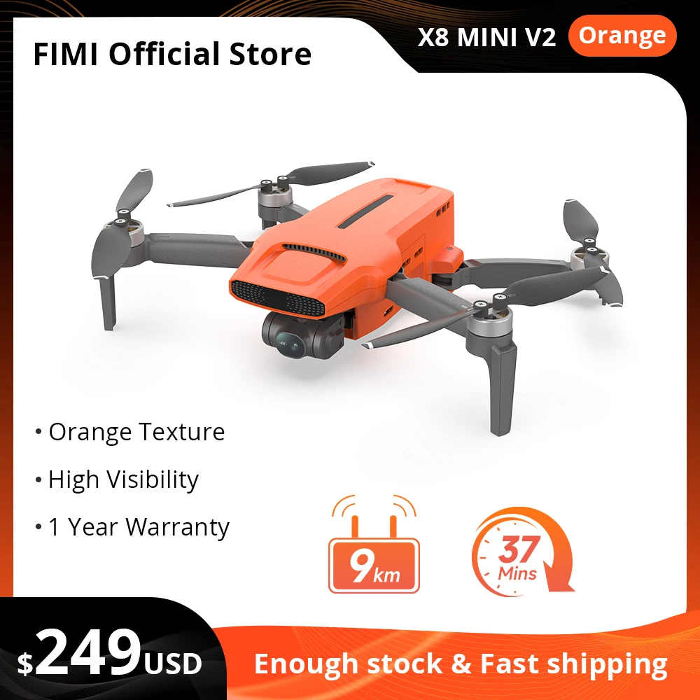 FIMI X8 MINI V2 White Drones 4k professional 9km range 3-axis Gimbal camera 250g-Class Ultralight design smart tracking drone