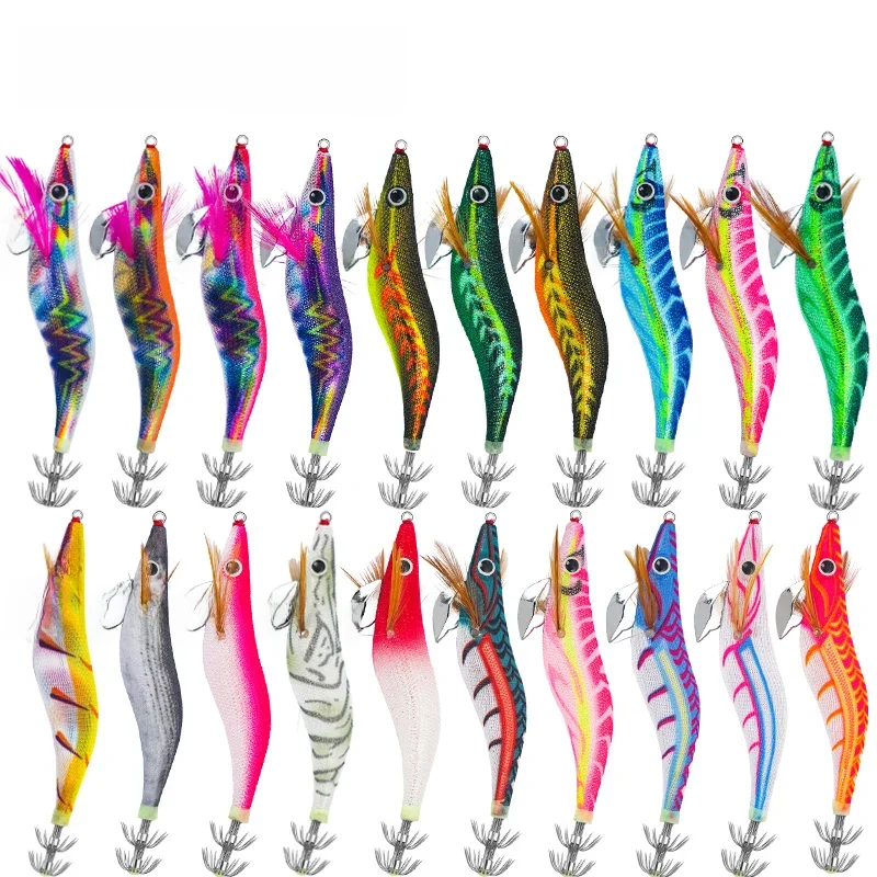 Squid Jig lumineux flottant 10g 15g 19g Eging pêche calmar leurre pêche leurre artificiel appât pour la pêche calmar poulpe pesca