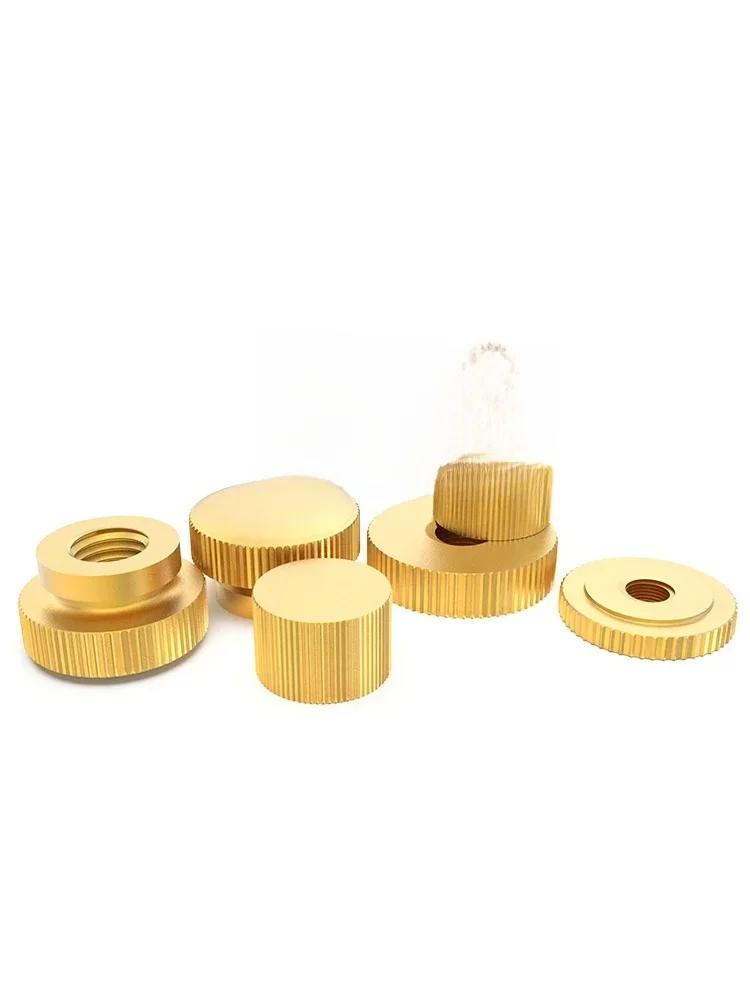 Écrou torsadé à la main en laiton monocouche, tête plate, capuchon à vis mométrage à la main, figurine M2, M2.5, M3, M5, M6, M8, M10