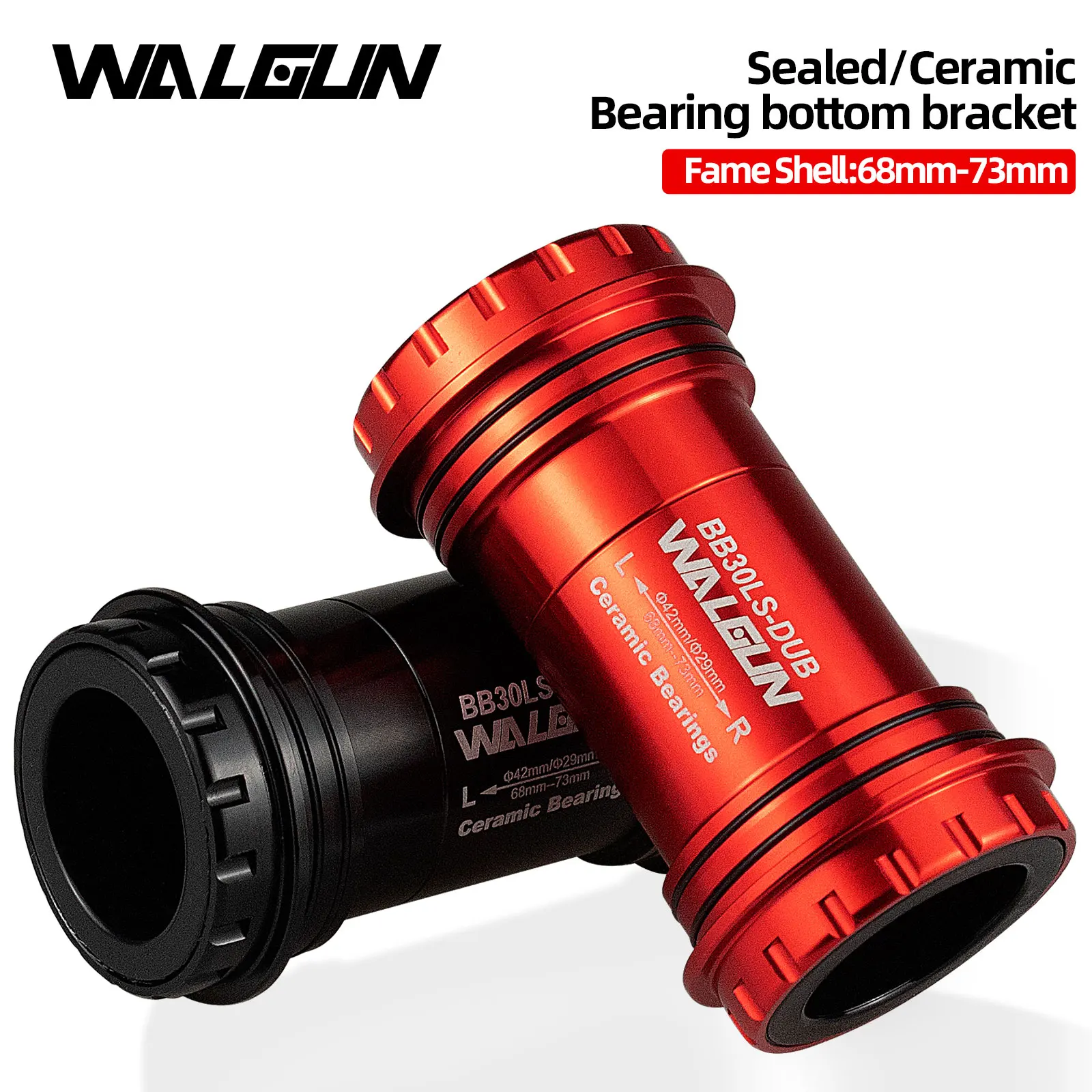 Walgun Bb30 Press Fit Ceramic Bike Bottom Bracket Bb30ls Pressfit 68 73 Road Mtb Mountain Bike Crank Bicycle Bb 30 Ls 24 Dub 29