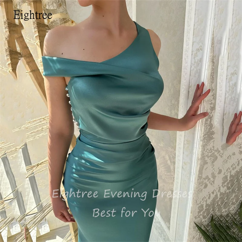 Eightree-vestido de noche de sirena con hombros descubiertos, traje de fiesta Formal, largo hasta el suelo