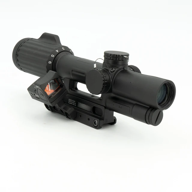 VCOG 1-6x24 30mm Tube Rifle Scope Tactical Airsoft Riflescope FFP LPVO Red  Segmented Circle .308 / 175 Grain / Crosshair