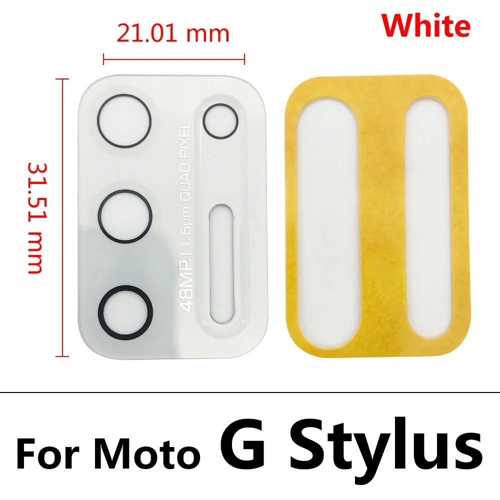 New For Motorola Moto G 5G Plus Stylus Play G Power 2021 Camera Lens Back Rear Camera Glass Lens with Adhesive Repair Parts