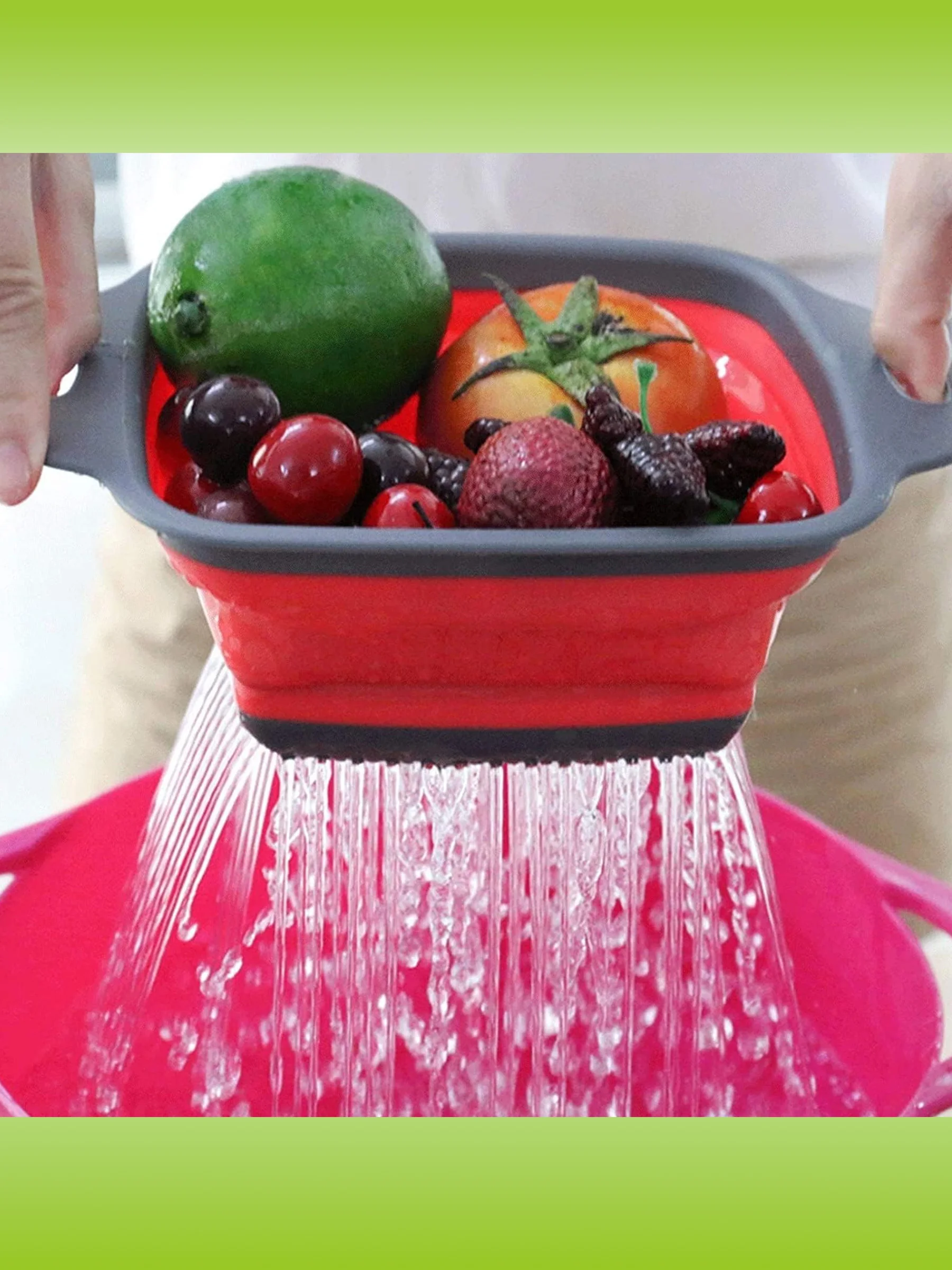 

4-х квадратных набор случайных цветов, складные силиконовые кухонные ворота, подходящие для слива макарон, овощей и фруктов, кухонный аксессуар