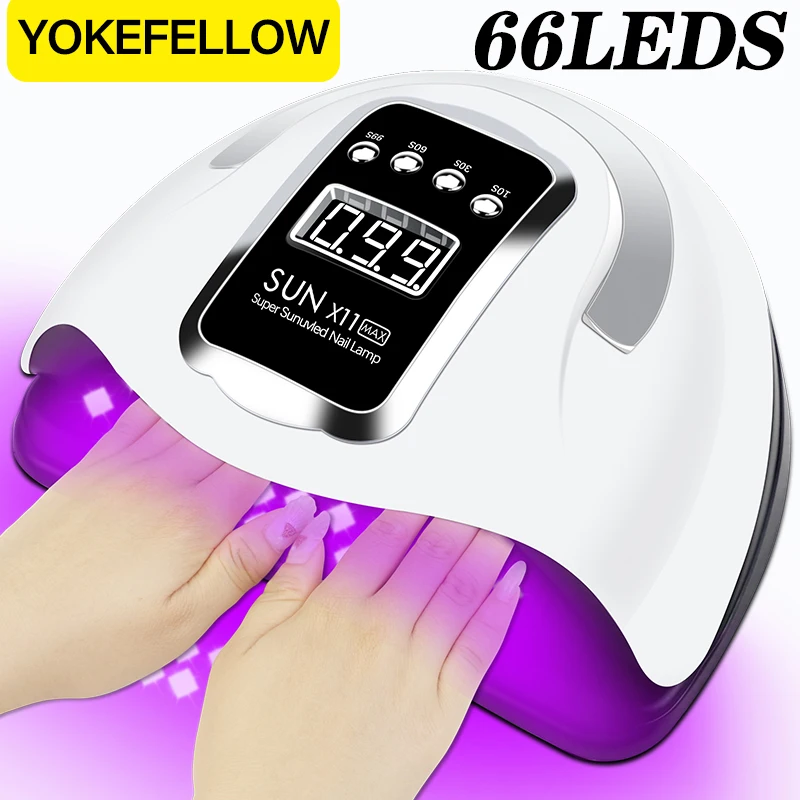 

66LEDs UV LED Nail Lamp for Acrylic Nail Gel Drying With Powerful Professional Nail Art Salon Lamp Manicure Machine