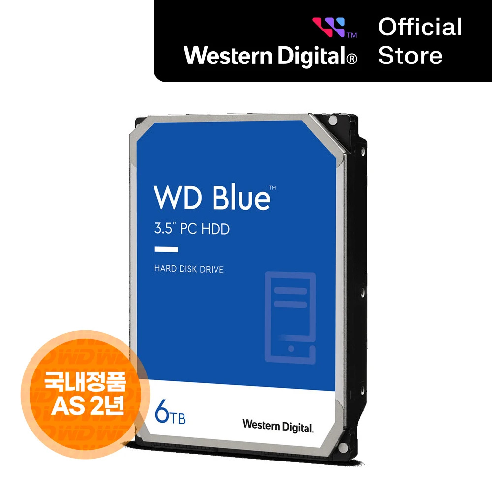 [WD Korea General version] WD BLUE 6TB hard disk WD60EZAX domestic genuine AS 2 years (domestic same day sent)