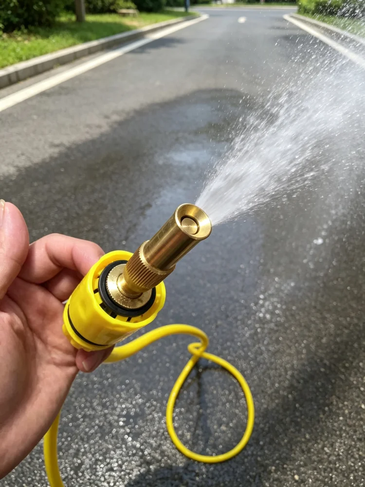 High-Pressure Household Car Washing Gun - Metal Boost Nozzle and Hose,  Adjustable Water Spray Modes (Water Cannon / Sprayer / Washer) - Suitable for Watering Plants, Rinsing Pets and Floor Cleaning