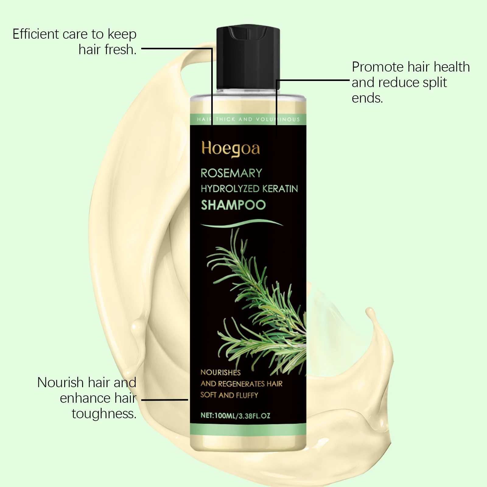 100ML ローズマリーヘアシャンプー 天然成分配合 優しく - Rosemary Hair Oil のレビューと価格