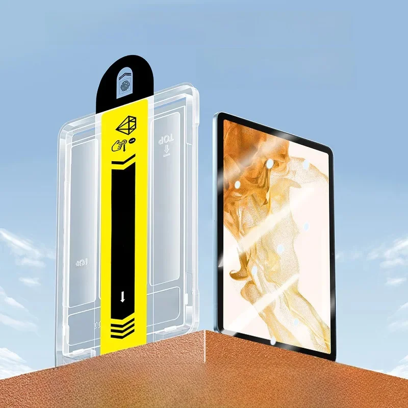 Szkło hartowane do Samsung Galaxy Tab S10 Ultra 14,6" 2024 S10 Plus S9 FE Plus S7 + S8 A9Plus Łatwy w instalacji zestaw do automatycznego usuwania kurzu — zdjęcie produktu 7