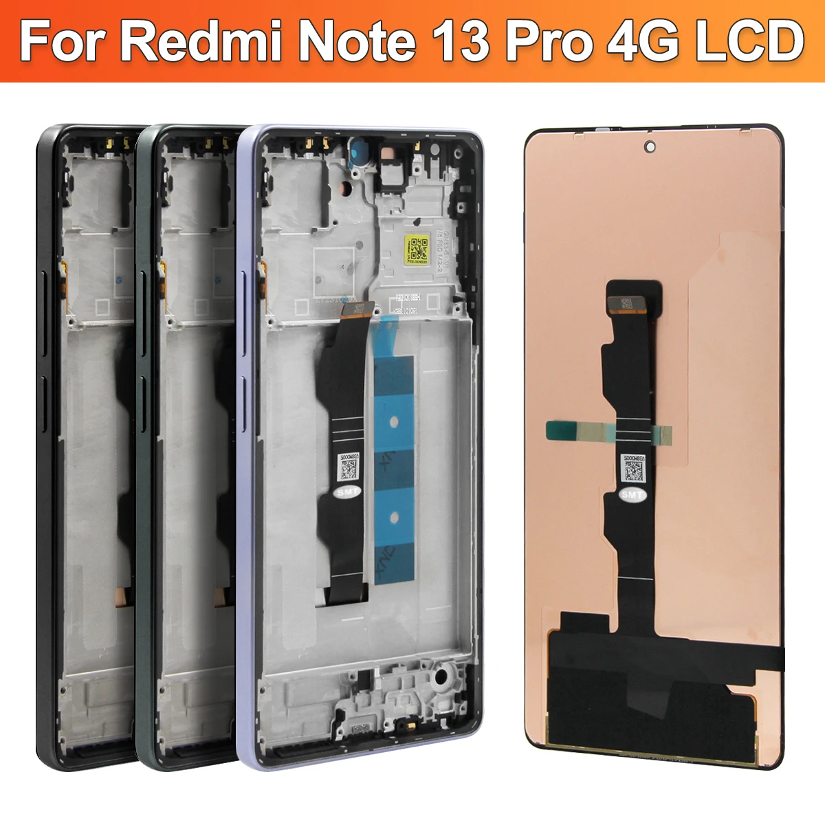 Screen for Xiaomi Redmi Note 13 Pro 4G 23117RA68G 2312FPCA6G Lcd Display Digital Touch Screen for Redmi Note 13 Pro 4G Assembly