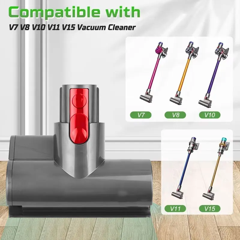 رأس فرشاة أداة بمحرك صغير لدايسون V7 V8 V10 V11 V15 عصا مكنسة كهربائية إزالة العث شفط رئيس استبدال أجزاء #2