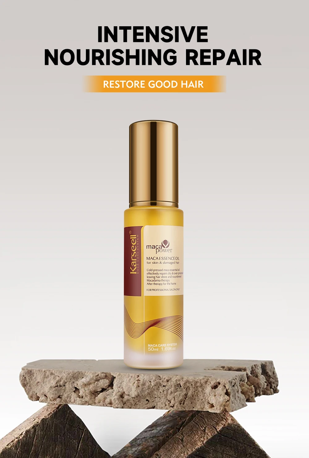 Karseell 50 ml marokkanisches Arganöl zur Haarheilung, kaltgepresstes, schwereloses Arganöl-Haarserum für trockenes, geschädigtes Haar – Detail 3